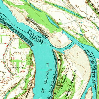 United States Geological Survey Portageville, MO-TN-KY (1973, 62500-Scale) digital map