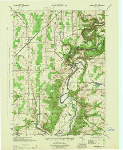 United States Geological Survey Portageville, NY (1944, 31680-Scale) digital map