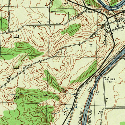 United States Geological Survey Portageville, NY (1944, 31680-Scale) digital map