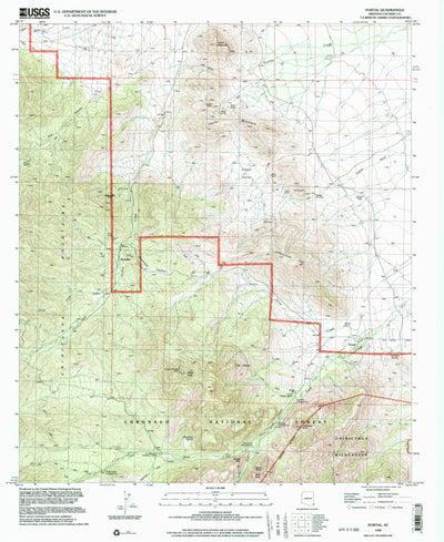 United States Geological Survey Portal, AZ (1998, 24000-Scale) digital map
