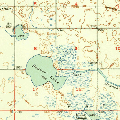 United States Geological Survey Portal, ND (1950, 62500-Scale) digital map