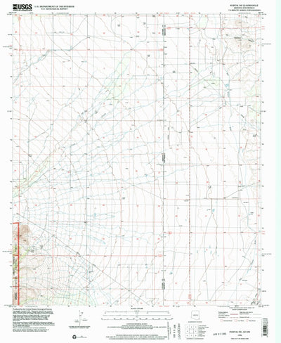 United States Geological Survey Portal NE, AZ-NM (1996, 24000-Scale) digital map