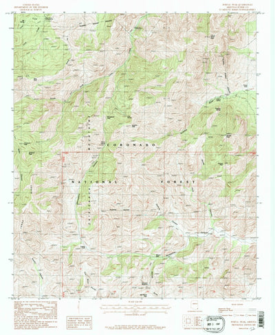 United States Geological Survey Portal Peak, AZ (1987, 24000-Scale) digital map