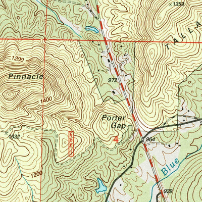 United States Geological Survey Porter Gap, AL (2001, 24000-Scale) digital map