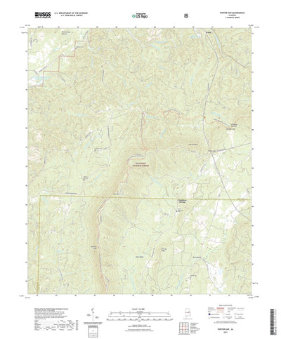 United States Geological Survey Porter Gap, AL (2021, 24000-Scale) digital map