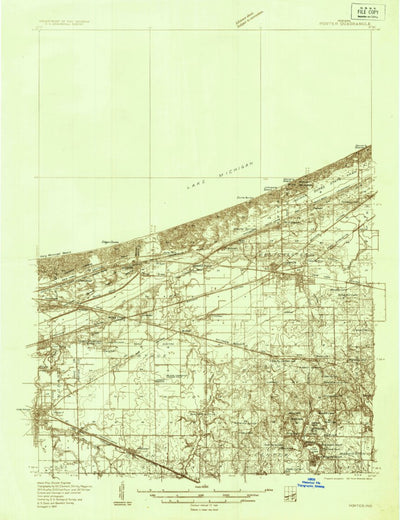 United States Geological Survey Porter, IN (1934, 48000-Scale) digital map
