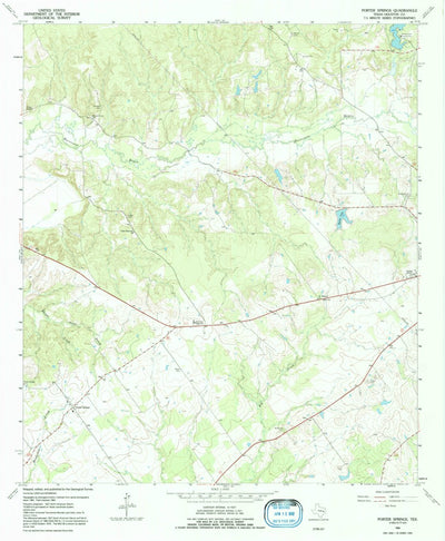 United States Geological Survey Porter Springs, TX (1964, 24000-Scale) digital map