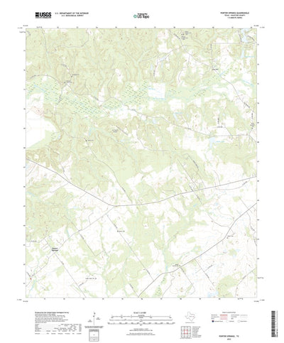 United States Geological Survey Porter Springs, TX (2022, 24000-Scale) digital map