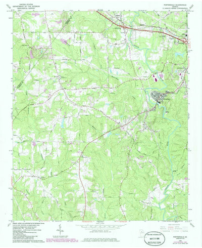 United States Geological Survey Porterdale, GA (1964, 24000-Scale) digital map