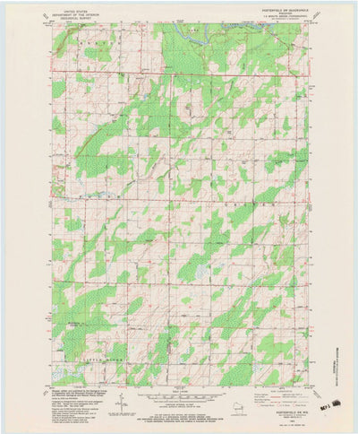 United States Geological Survey Porterfield SW, WI (1982, 24000-Scale) digital map