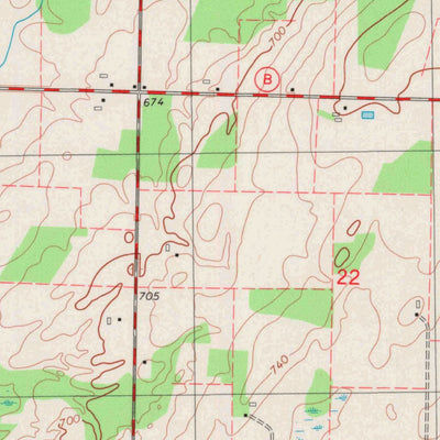 United States Geological Survey Porterfield SW, WI (1982, 24000-Scale) digital map