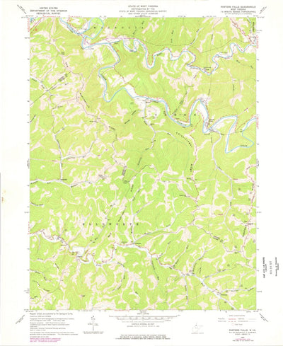 United States Geological Survey Porters Falls, WV (1960, 24000-Scale) digital map