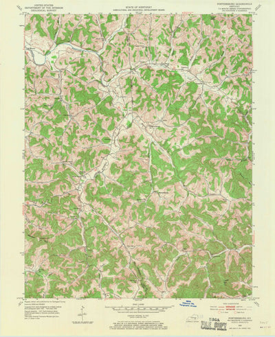 United States Geological Survey Portersburg, KY (1952, 24000-Scale) digital map