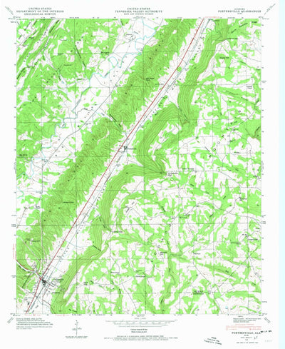 United States Geological Survey Portersville, AL (1946, 24000-Scale) digital map