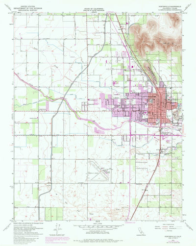 United States Geological Survey Porterville, CA (1951, 24000-Scale) digital map