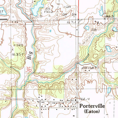 United States Geological Survey Porterville, IL (1985, 24000-Scale) digital map