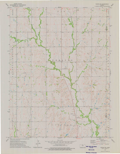 United States Geological Survey Portis NE, KS (1973, 24000-Scale) digital map