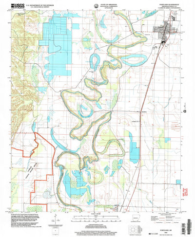 United States Geological Survey Portland, AR (2002, 24000-Scale) digital map