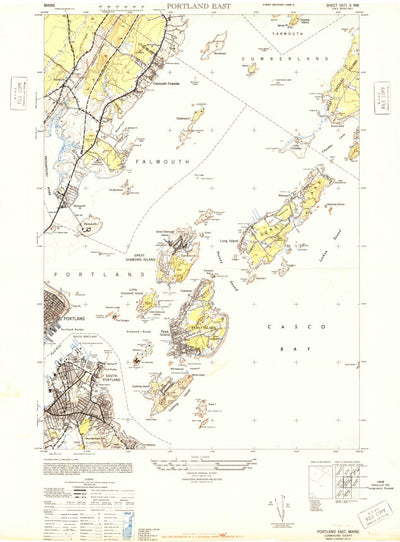 United States Geological Survey Portland East, ME (1944, 24000-Scale) digital map