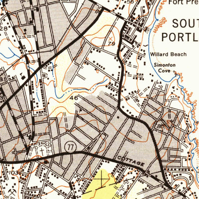 United States Geological Survey Portland East, ME (1944, 24000-Scale) digital map