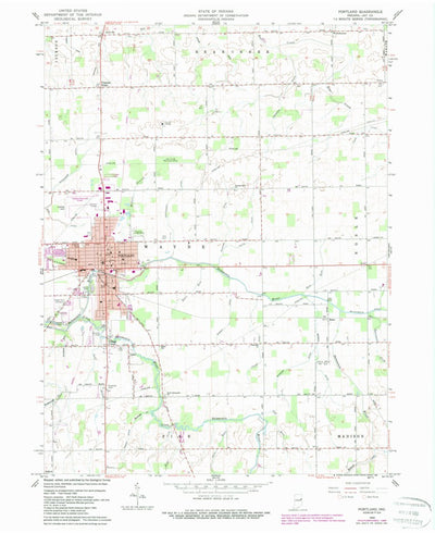 United States Geological Survey Portland, IN (1960, 24000-Scale) digital map