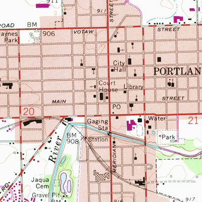 United States Geological Survey Portland, IN (1960, 24000-Scale) digital map