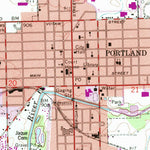 United States Geological Survey Portland, IN (1992, 24000-Scale) digital map