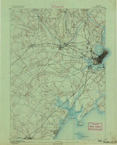 United States Geological Survey Portland, ME (1891, 62500-Scale) digital map