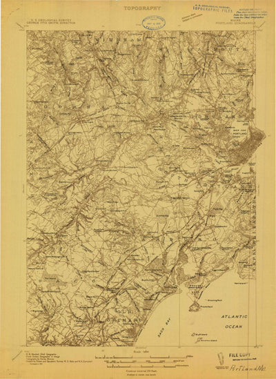 United States Geological Survey Portland, ME (1914, 48000-Scale) digital map