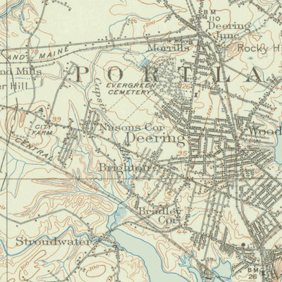 United States Geological Survey Portland, ME (1916, 62500-Scale) digital map