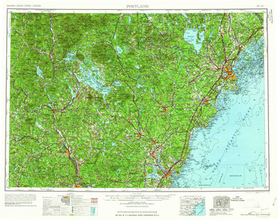 United States Geological Survey Portland, ME-NH (1963, 250000-Scale) digital map