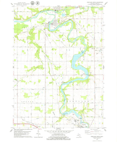 United States Geological Survey Portland North, MI (1978, 24000-Scale) digital map