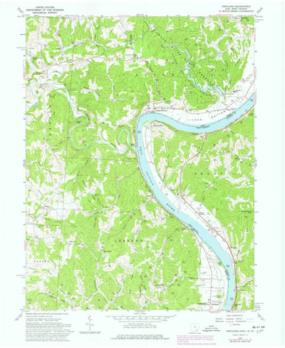 United States Geological Survey Portland, OH-WV (1960, 24000-Scale) digital map
