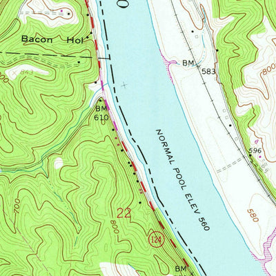 United States Geological Survey Portland, OH-WV (1960, 24000-Scale) digital map
