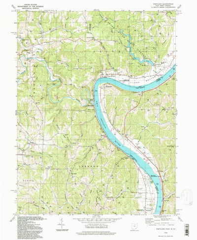 United States Geological Survey Portland, OH-WV (1994, 24000-Scale) digital map