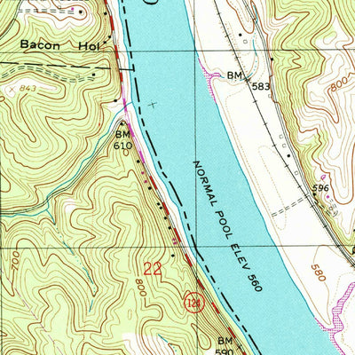 United States Geological Survey Portland, OH-WV (1994, 24000-Scale) digital map