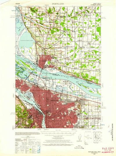 United States Geological Survey Portland, OR-WA (1940, 62500-Scale) digital map