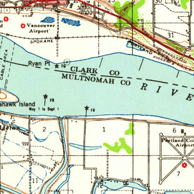 United States Geological Survey Portland, OR-WA (1940, 62500-Scale) digital map