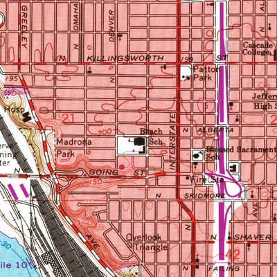 United States Geological Survey Portland, OR-WA (1961, 24000-Scale) digital map