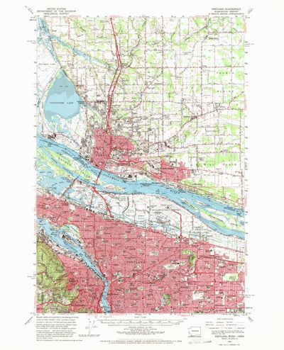 United States Geological Survey Portland, OR-WA (1961, 62500-Scale) digital map