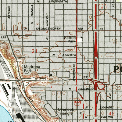 United States Geological Survey Portland, OR-WA (1990, 24000-Scale) digital map