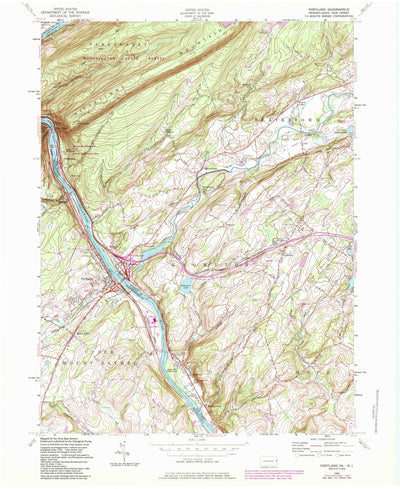 United States Geological Survey Portland, PA-NJ (1955, 24000-Scale) digital map