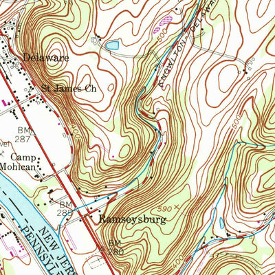 United States Geological Survey Portland, PA-NJ (1955, 24000-Scale) digital map