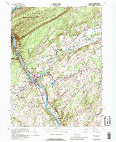 United States Geological Survey Portland, PA-NJ (1992, 24000-Scale) digital map