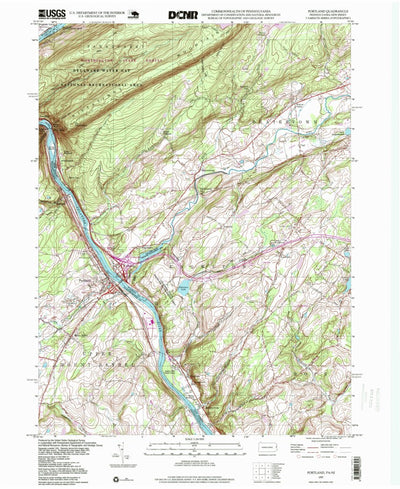 United States Geological Survey Portland, PA-NJ (1997, 24000-Scale) digital map