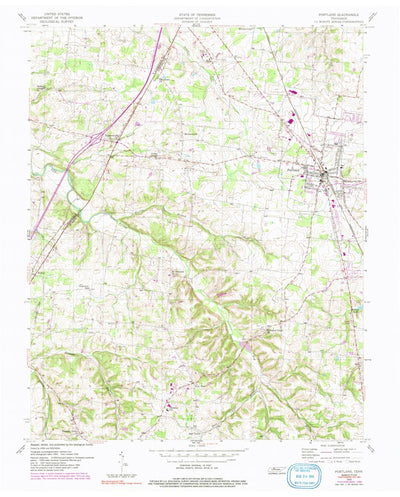 United States Geological Survey Portland, TN (1956, 24000-Scale) digital map
