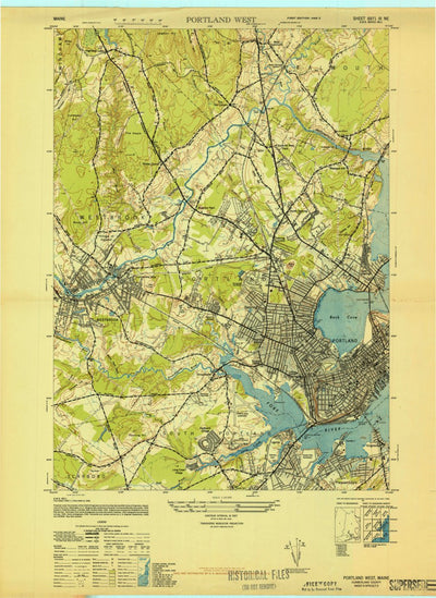 United States Geological Survey Portland West, ME (1944, 24000-Scale) digital map