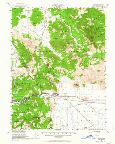 United States Geological Survey Portola, CA (1950, 62500-Scale) digital map