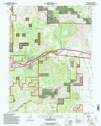 United States Geological Survey Portola, CA (1994, 24000-Scale) digital map