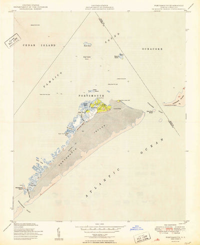 United States Geological Survey Portsmouth, NC (1950, 24000-Scale) digital map